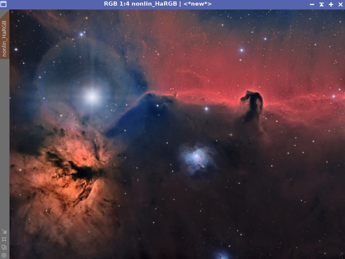 B33: The Horsehead and The Flame Nebula (NGC 2024) in LHaRGB - A